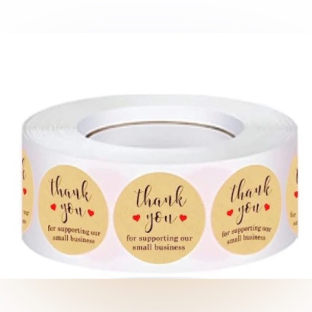 500 Roll Thank You For Supporting Stickers